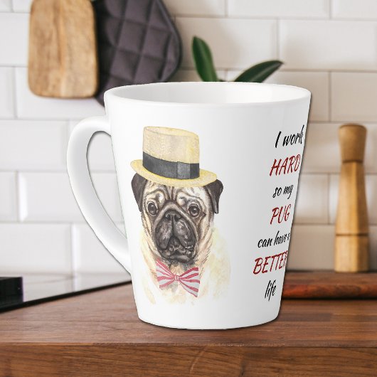 Hard werken voor mijn hond latte mok