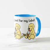 hard werken voor mijn labs! Mok gele labradors (Voorkant rechts)