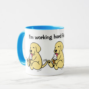 hard werken voor mijn labs! Mok gele labradors
