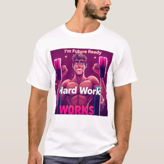 Hard werken werkt mannelijke versie t-shirt