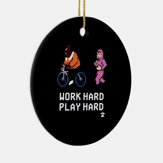 Hard werken zo hard spelen - Cloud Nine Classic Keramisch Ornament (Rechts)