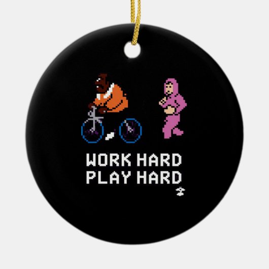 Hard werken zo hard spelen - Cloud Nine Classic Keramisch Ornament (Voorkant)