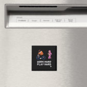 Hard werken zo hard spelen - Cloud Nine Classic Magneet (Insitu (Vaatwasser))