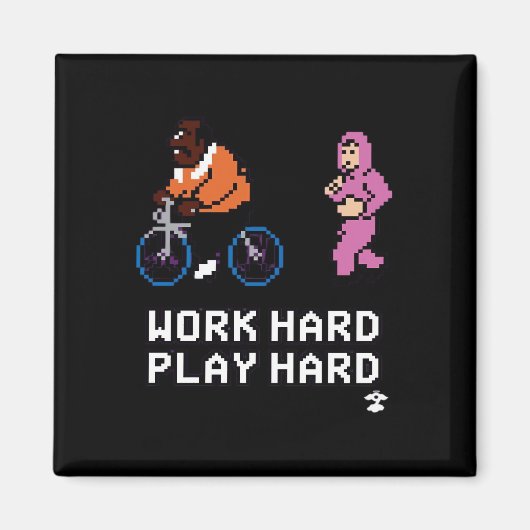 Hard werken zo hard spelen - Cloud Nine Classic Magneet (Voorkant)