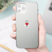 Hard werken, zo hard spelen, zo hard liefhebben sticker (Telefoon)