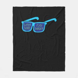Hard werken, zo hard werken, zo hard werken fleece deken