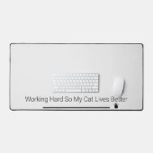 Hard Werken Zodat Mijn Kat Beter Leeft Strakke Bur Bureaumat (Keyboard & Muis)