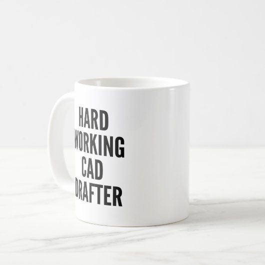 Hard werkend CAD Drafter Koffiemok (Voorkant links)