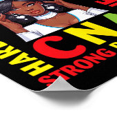 Hard werkend CNA Zwarte Koningin Sterke Zwarte Vro Poster (Hoek)