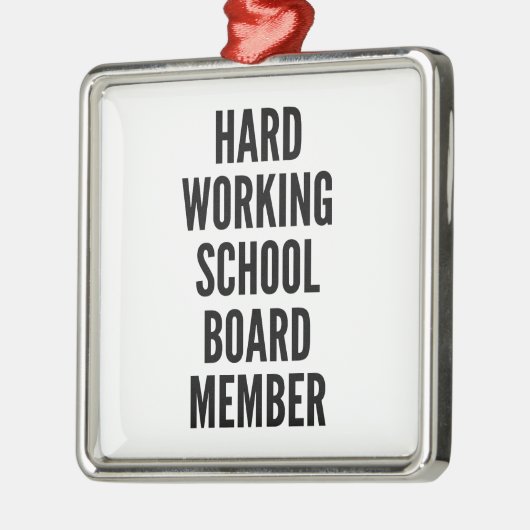 Hard werkend schoolbestuurslid metalen ornament (Links)