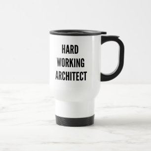 Hard werkende architect reisbeker