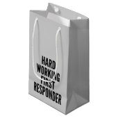 Hard werkende eerste responder klein cadeauzakje (Voorkant Gekanteld)