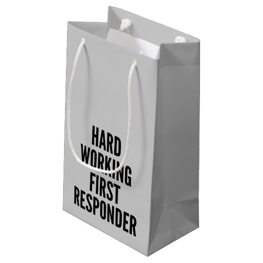 Hard werkende eerste responder klein cadeauzakje (Achterkant Gekanteld)