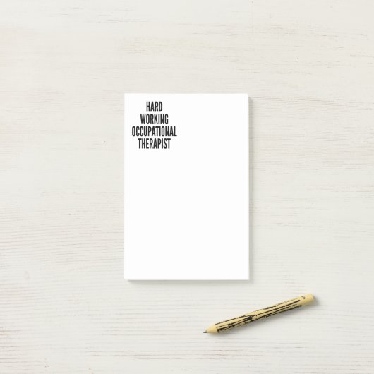 Hard werkende ergotherapeut post-it® notes (Op bureau)