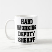 Hard werkende hulpsheriff koffiemok (Links)