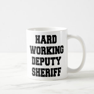 Hard werkende hulpsheriff koffiemok