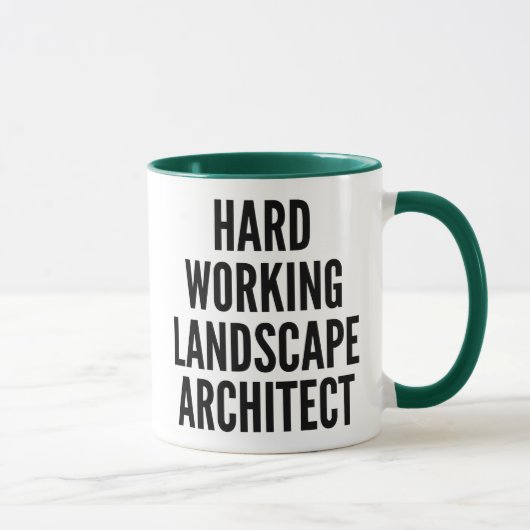 Hard werkende landschapsarchitect mok (Rechts)