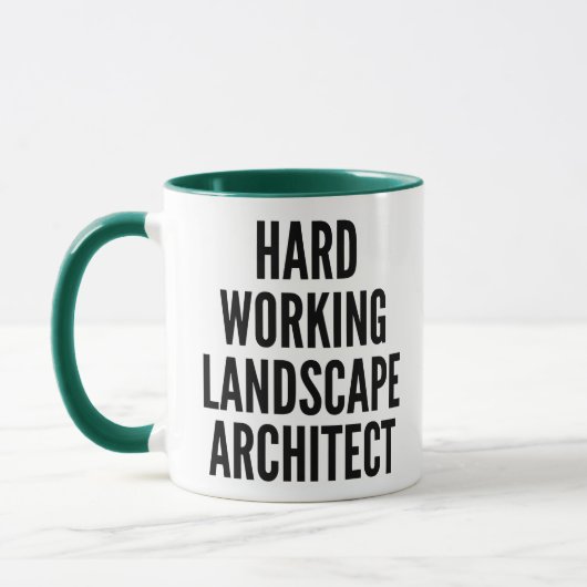 Hard werkende landschapsarchitect mok (Links)