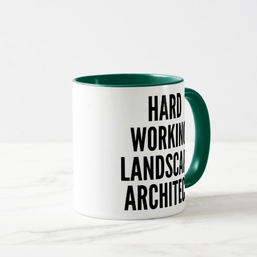 Hard werkende landschapsarchitect mok (Voorkant rechts)