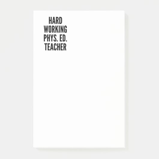 Hard werkende leraar lichamelijke opvoeding post-it® notes (Voorkant)