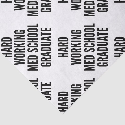 Hard werkende Med School Afstuderen Tissuepapier (Detail)