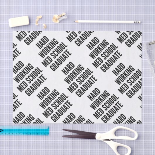 Hard werkende Med School Afstuderen Tissuepapier (Craft)