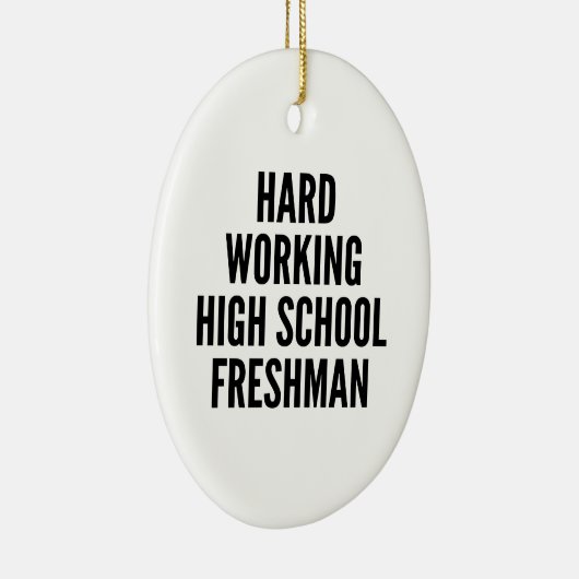 Hard werkende middelbare school eerstejaars keramisch ornament (Rechts)