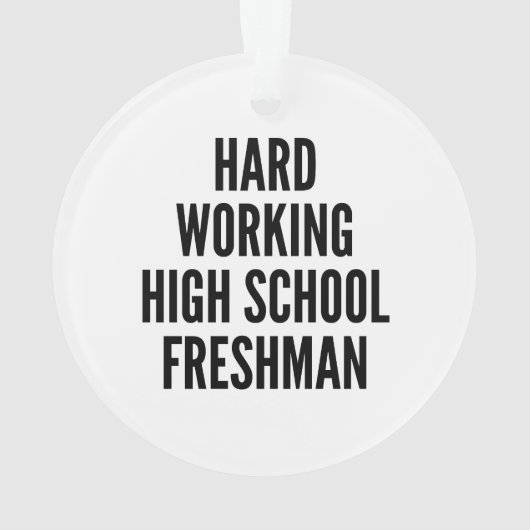 Hard werkende middelbare school eerstejaars ornament (achterkant)