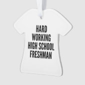 Hard werkende middelbare school eerstejaars ornament (voorkant)