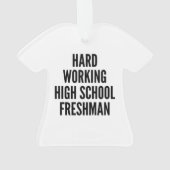 Hard werkende middelbare school eerstejaars ornament (achterkant)