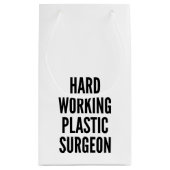 Hard werkende plastisch chirurg klein cadeauzakje (Achterkant)