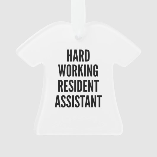 Hard werkende Resident Assistant Ornament (achterkant)