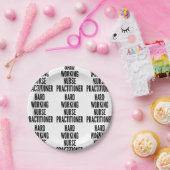 Hard werkende verpleegkundige papieren bordje (Feest)