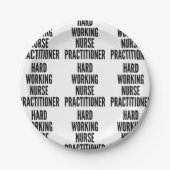 Hard werkende verpleegkundige papieren bordje (Voorkant)