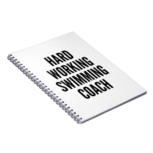 Hard werkende zwemcoach notitieboek (Rechterzijde)