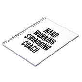 Hard werkende zwemcoach notitieboek (Linkerzijde)