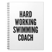 Hard werkende zwemcoach notitieboek (Voorkant)