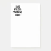 Hard werkende zwemcoach post-it® notes (Voorkant)