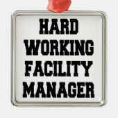 Hard-werkfaciliteitsbeheer Metalen Ornament (Voorkant)