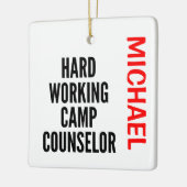 Hard-werkkamp adviseur CUSTOM Keramisch Ornament (Links)