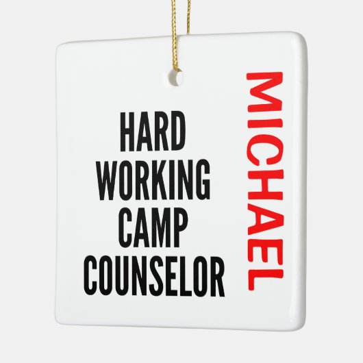 Hard-werkkamp adviseur CUSTOM Keramisch Ornament (Links)