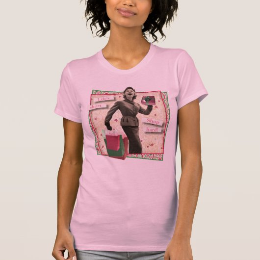 Hard winkelen t-shirt (Voorkant)