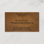 Hard Wood Flooring Sales Visitekaartje (Achterkant)