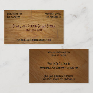 Hard Wood Flooring Sales Visitekaartje