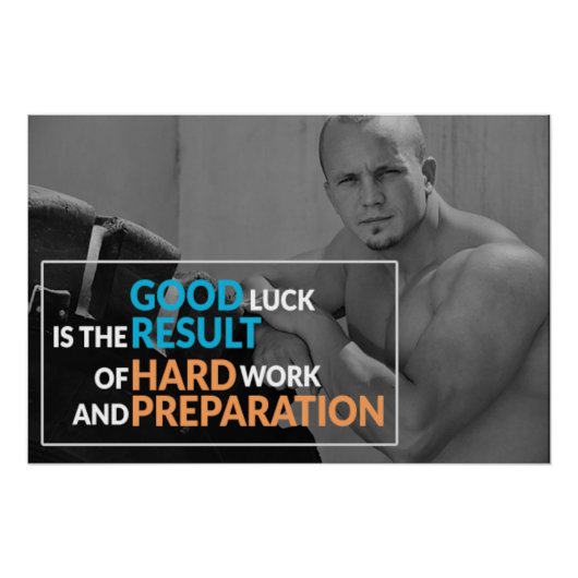 Hard Work and Preparation Motivational Poster (Voorkant)