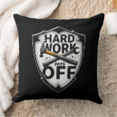 Hard Work Pays Off Shield Worker Design Kussen (Deken)