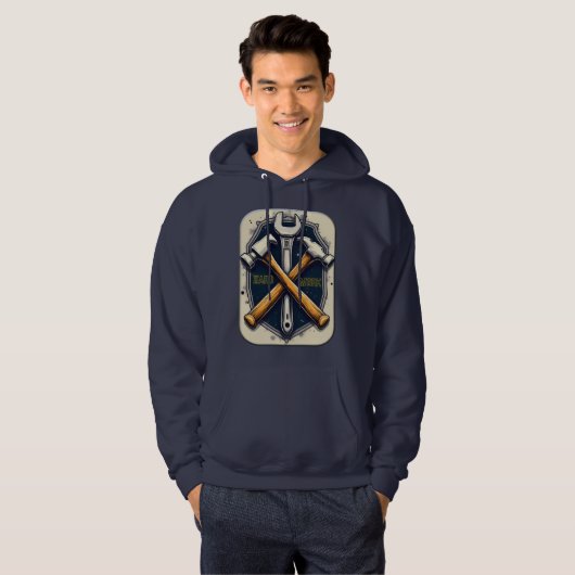 Hard Work Tools Worker Pride Labor Day Design Hoodie (Voorkant volledig)