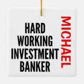 Hard-working Investment Banker Keramisch Ornament (Achterkant)