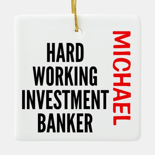 Hard-working Investment Banker Keramisch Ornament (Voorkant)