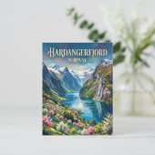 Hardangerfjord Noorwegen Briefkaart (Staand voorkant)